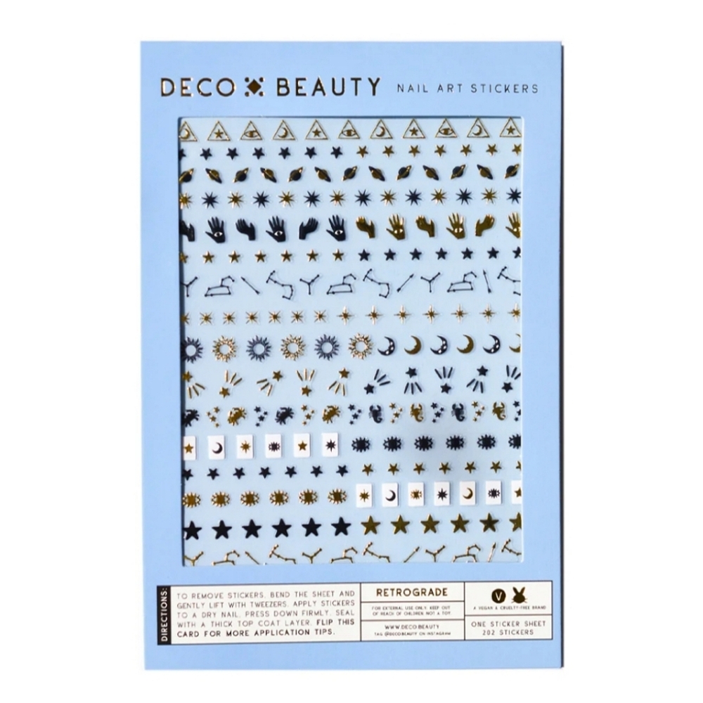 DECO BEAUTY Nail Art Sticker Set ~ RETROGRADE ~ NWT